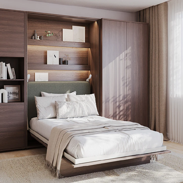 Lenart Sammenleggbar veggseng Bed Concept Dunin Eik 131x218 cm