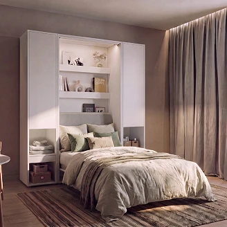 Lenart Sammenleggbar veggseng <strong>Bed Concept</strong>  Hvit 101x218 cm