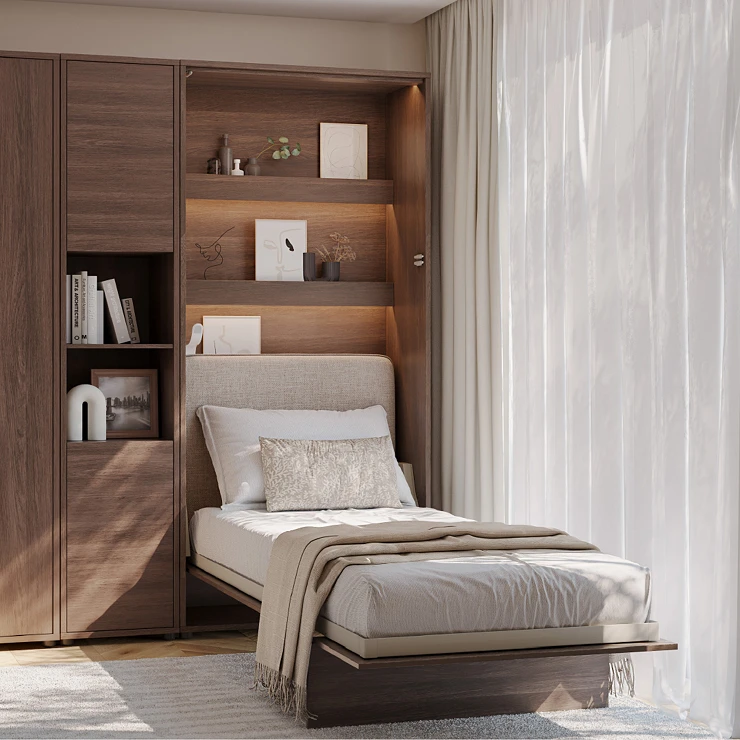 Lenart Sammenleggbar veggseng Bed Concept Dunin Eik 101x218 cm