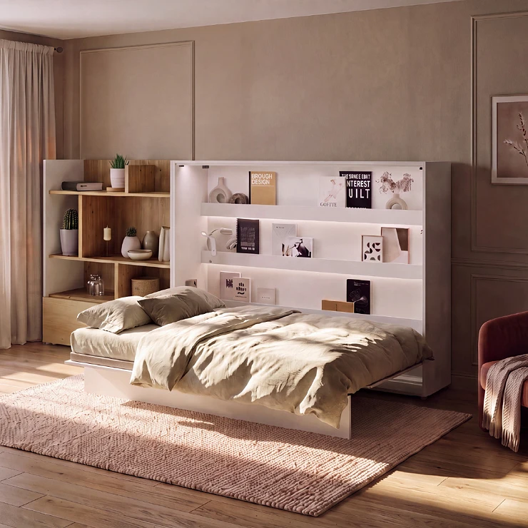 Lenart Sammenleggbar veggseng Bed Concept Hvit 211x158 cm