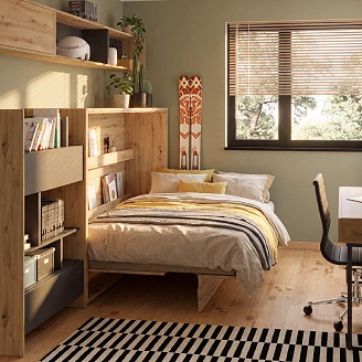 Lenart Sammenleggbar veggseng <strong>Bed Concept</strong>  Artisan Eik 211x158 cm