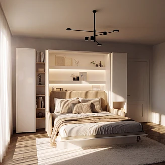 Lenart Sammenleggbar veggseng <strong>Bed Concept</strong>  Hvit 171x218 cm