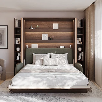 Lenart Sammenleggbar veggseng <strong>Bed Concept</strong>  Dunin Eik 191x218 cm