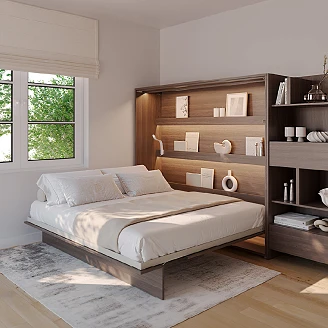 Lenart Sammenleggbar veggseng <strong>Bed Concept</strong>  Dunin Eik 211x178 cm