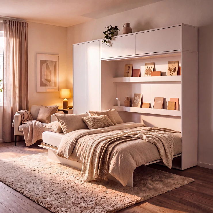 Lenart Vegghylle Bed Concept Hvit 211x40 cm