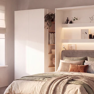 Lenart Garderobe <strong>Bed Concept</strong>  Hvit 101x218 cm