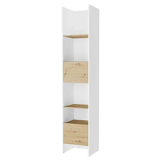 Lenart Bokhylle <strong>Bed Concept</strong>  Hvit, Artisan Eik 44x218 cm