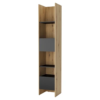 Lenart Bokhylle <strong>Bed Concept</strong>  Artisan Eik, Svart 44x218 cm