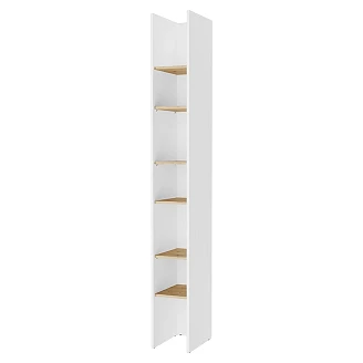 Lenart Bokhylle <strong>Bed Concept</strong>  Hvit, Artisan Eik 27x218 cm