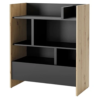 Lenart Bokhylle <strong>Bed Concept</strong>  Artisan Eik, Svart 92x108 cm
