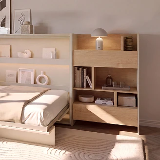 Lenart Bokhylle <strong>Bed Concept</strong>  Kasjmir, Nagano-Eik 92x138 cm