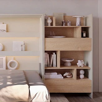 Lenart Bokhylle <strong>Bed Concept</strong>  Kasjmir, Nagano-Eik 92x158 cm