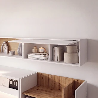 Lenart Vegghylle <strong>Bed Concept</strong>  Hvit 92x33 cm