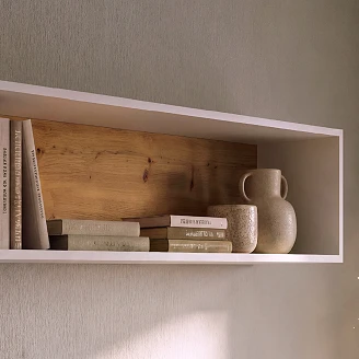 Lenart Vegghylle <strong>Bed Concept</strong>  Hvit, Artisan Eik 211x33 cm