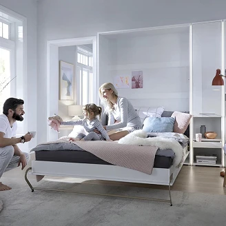 Lenart Sammenleggbar veggseng <strong>Concept Pro</strong>  Hvit 155x155 cm