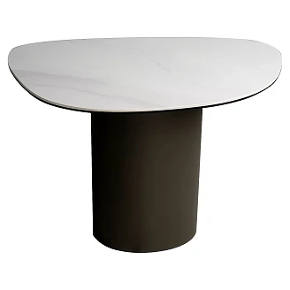 Sofabord Virella Hvit Nature Cloud, Kobber 75x50 cm