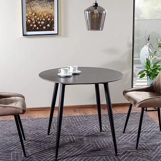 Spisebord Aleria Svart Ø90 cm