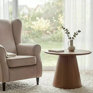 Sofabord Viresta Valnøtt Ø60 cm
