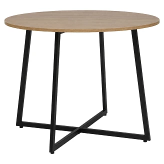 Spisebord Aleris Eik, Svart Ø90 cm