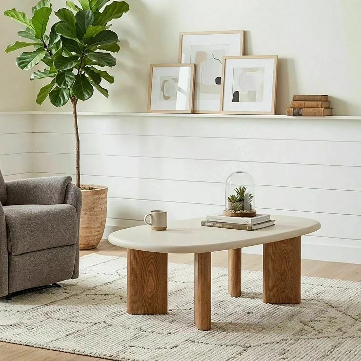 Sofabord Avarena Ecru, Eik 130x80 cm