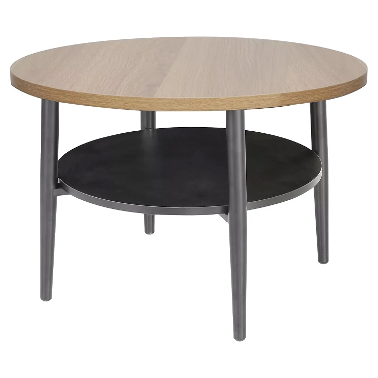 Sofabord Särn Eik, Svart Ø60 cm