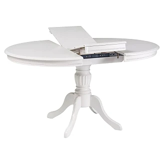 Uttrekkbart spisebord Aros Hvit 106x106 cm