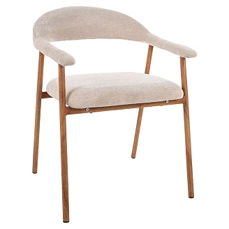 Stol med Armlener Särvi Mørkebeige, Eik