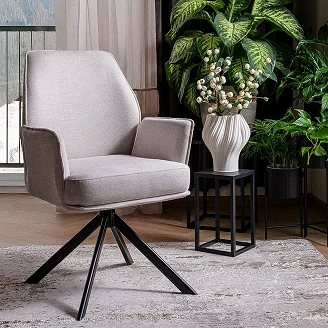 Stol Mova Lysebeige, Svart