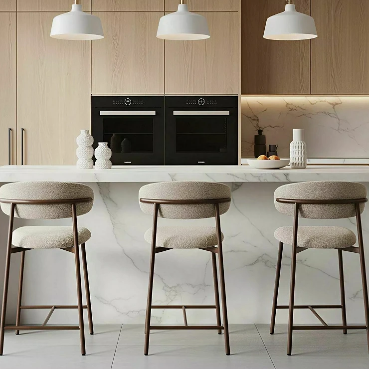 Barstol Lerv Beige, Valnøtt 80 cm