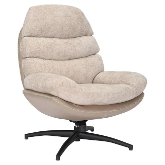Loungestol Ravn Svart, Beige