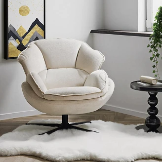 Loungestol Eydis Svart, Beige