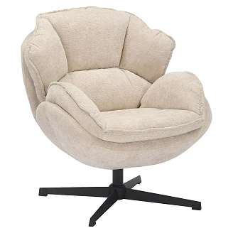 Loungestol Eydis Svart, Beige