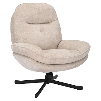 Loungestol Hald Svart, Beige