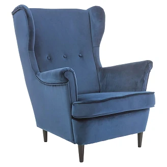 Lenestol Mysa Marineblå, Wenge Velour
