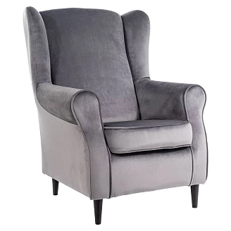 Lenestol Olin Grå, Wenge Velour