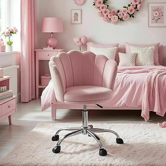 Kontorstol Vardy Rosa, Grå Velour