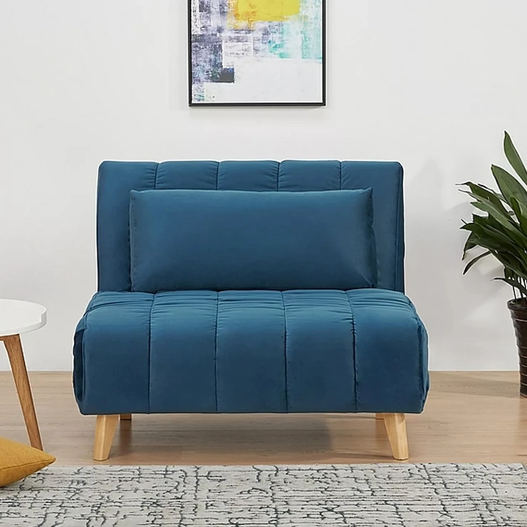 Sovesofa Nessa Blå, Bøk Velour