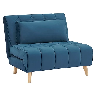 Sovesofa Nessa Blå, Bøk Velour
