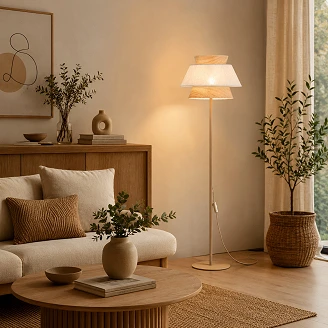 Gulvlampe Velmira Beige, Sabia