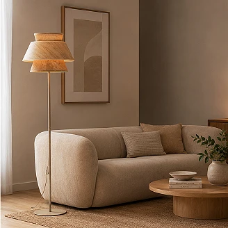 Gulvlampe Velmira Beige, Sabia
