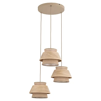 Pendellampe Trio Velmira Beige, Sabia Rund