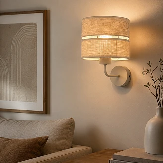 Vegglampe Lunera Beige, Sabia