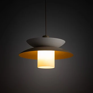Pendellampe Evrin Beige, Hvit