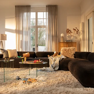 Zuiver Sofa 7,5-seter Venstre Rembrandt Mørkebrun