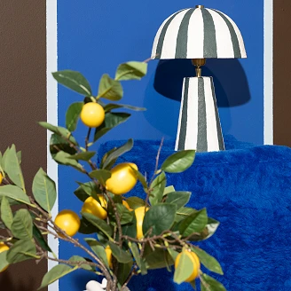 Bold Monkey Bordlampe Zebra Beta Hvit, Svart