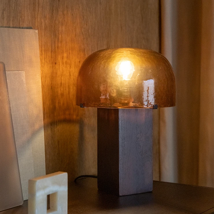 Dutchbone Bordlampe Mavery Brun