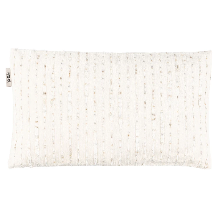 Dutchbone Pute Leaf Beta Beige, Hvit 30x50 cm