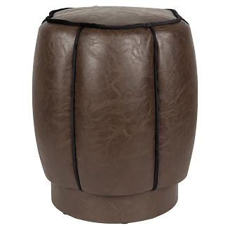Dutchbone Sittepuff Lær Donna Alpha Brun