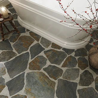 Gulvflis Garden Stone Mørk Grå Matt 32x42 cm