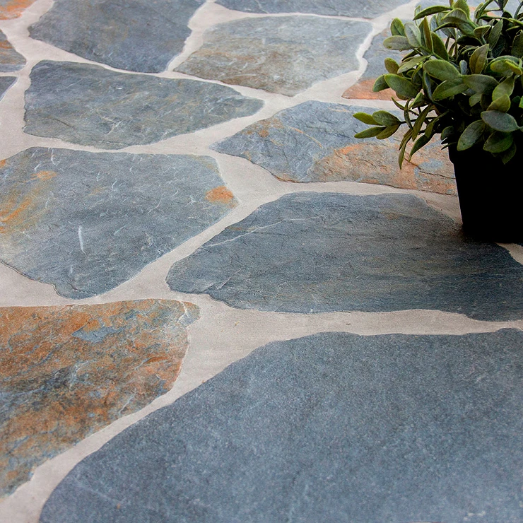 Gulvflis Garden Stone Mørk Grå Matt 23x33 cm